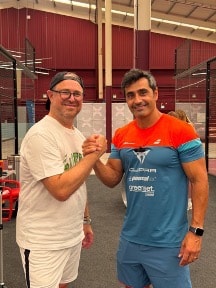 Adam Black with player